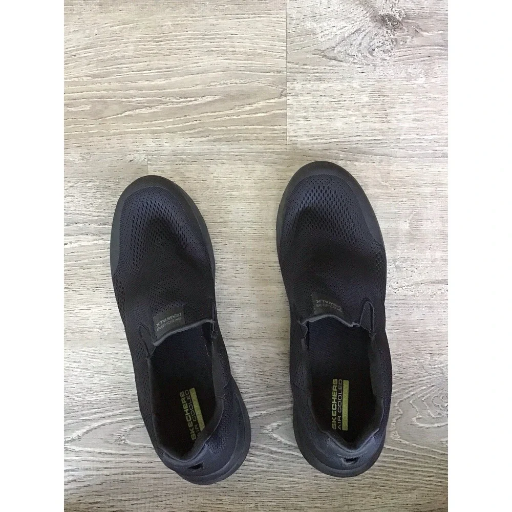 Skechers Shoes Mens 12 Ultra Go GOwalk 5 Quadplex Slip On Sneakers 216039 Black